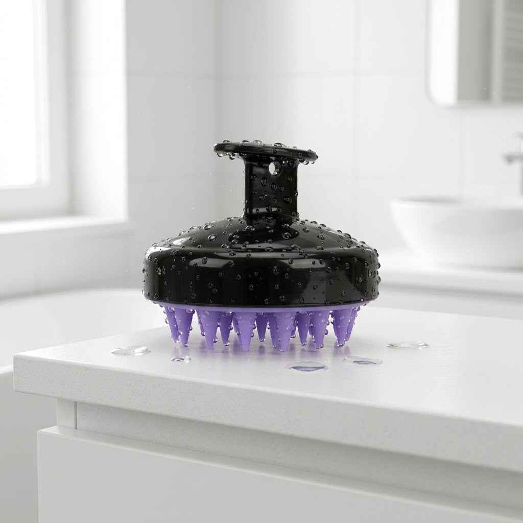 Silicone Scalp Massager & Shampoo Brush – Deep Cleansing & Gentle Massage
