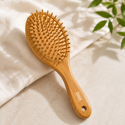 Classic Oval Wooden Hair Brush – Natural Brush for Gentle Detangling