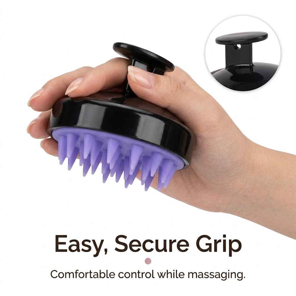 Silicone Scalp Massager & Shampoo Brush – Deep Cleansing & Gentle Massage