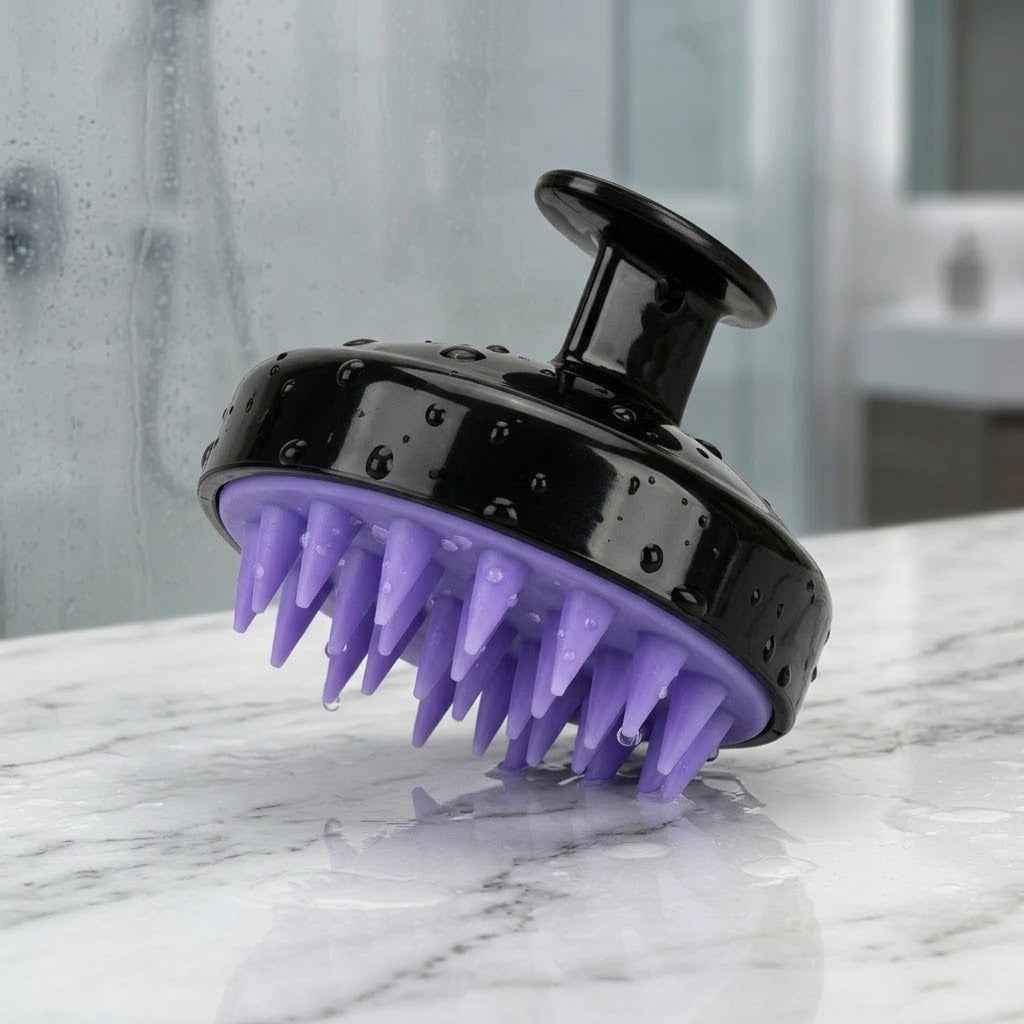 Silicone Scalp Massager & Shampoo Brush – Deep Cleansing & Gentle Massage