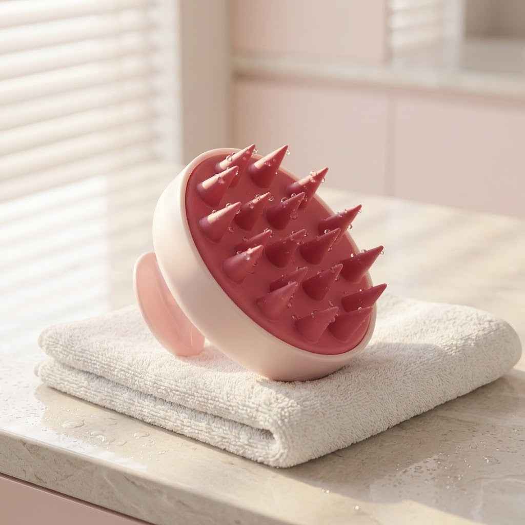Silicone Scalp Massager & Shampoo Brush – Deep Cleansing & Gentle Massage