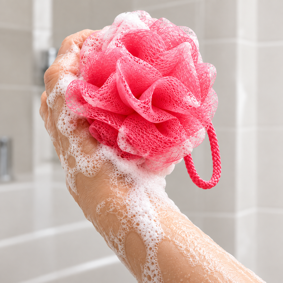 Exfoliating Mesh Bath Loofah | Soft Shower Pouf