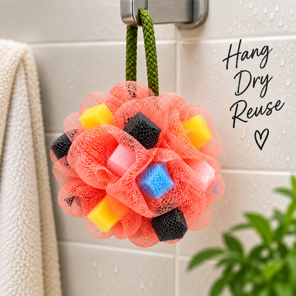 Exfoliating Sponge Mesh Bath Loofah | Body Scrubber