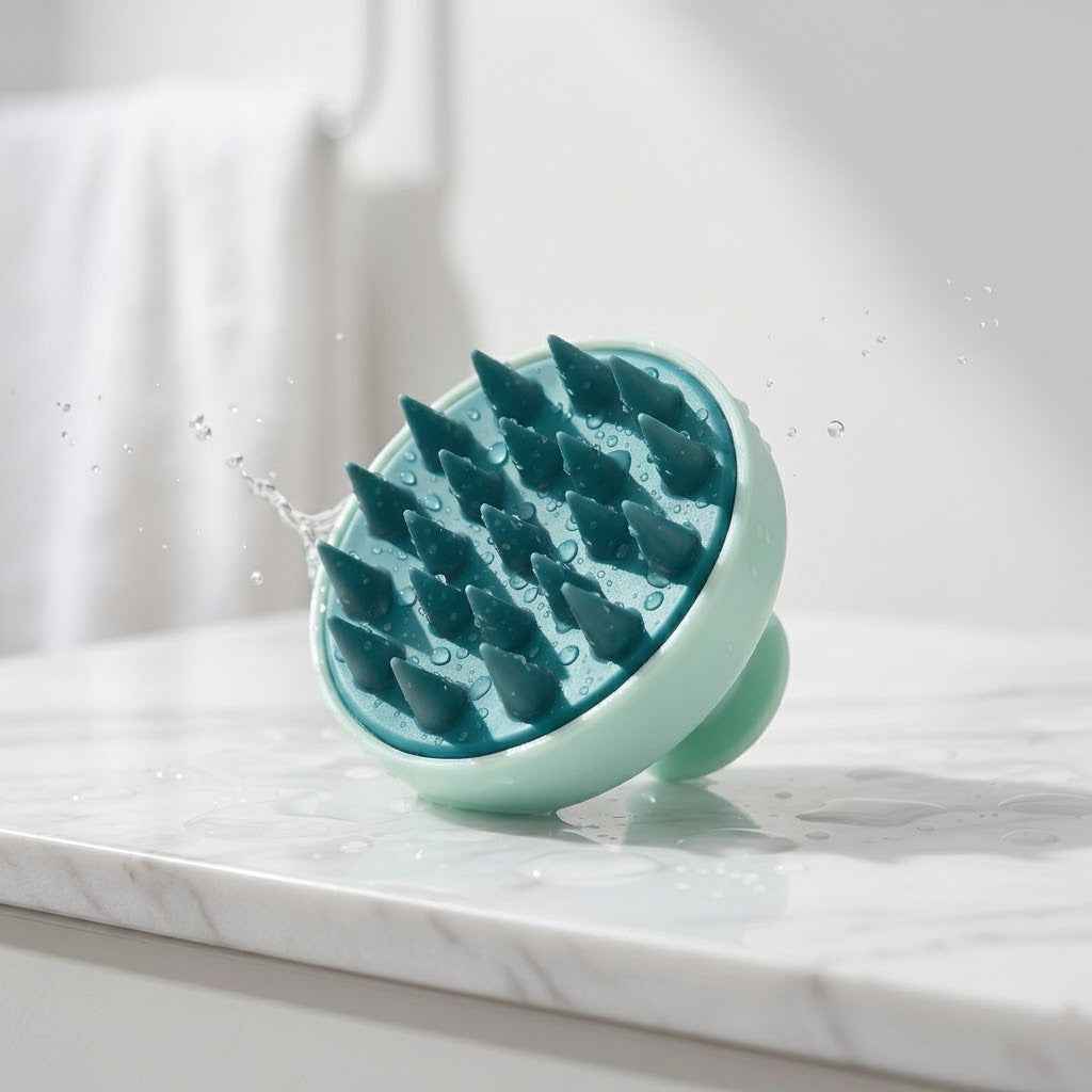 Silicone Scalp Massager & Shampoo Brush – Deep Cleansing & Gentle Massage