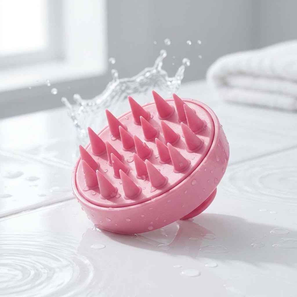 Silicone Scalp Massager & Shampoo Brush – Deep Cleansing & Gentle Massage