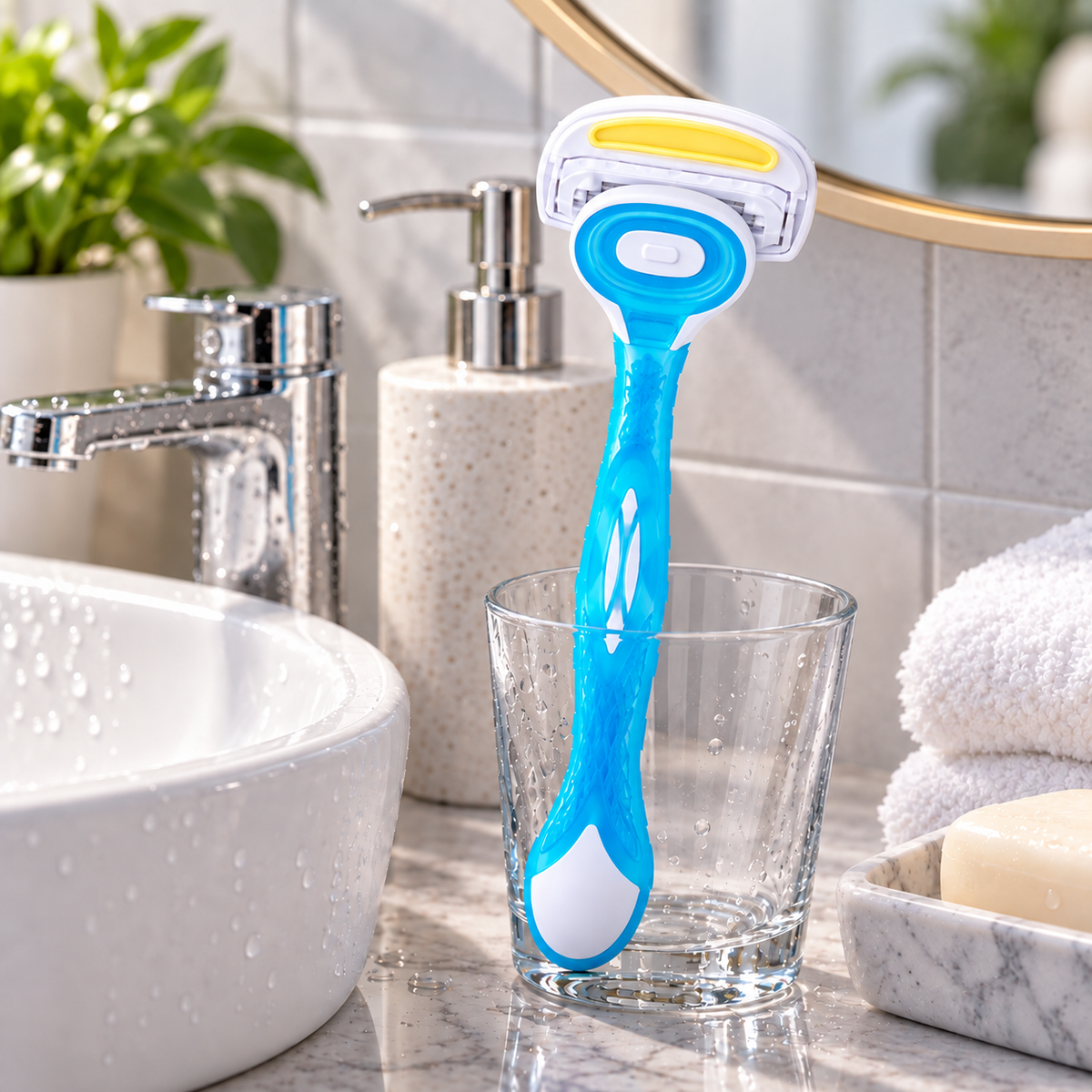 Premium 5-Blade Women’s Razor | Flexible Moisturizing Shaver